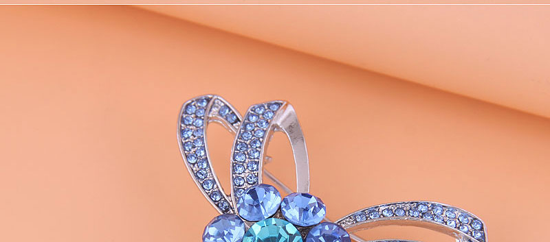 Fashion Silver Alloy Diamond Bow Brooch,Korean Brooches