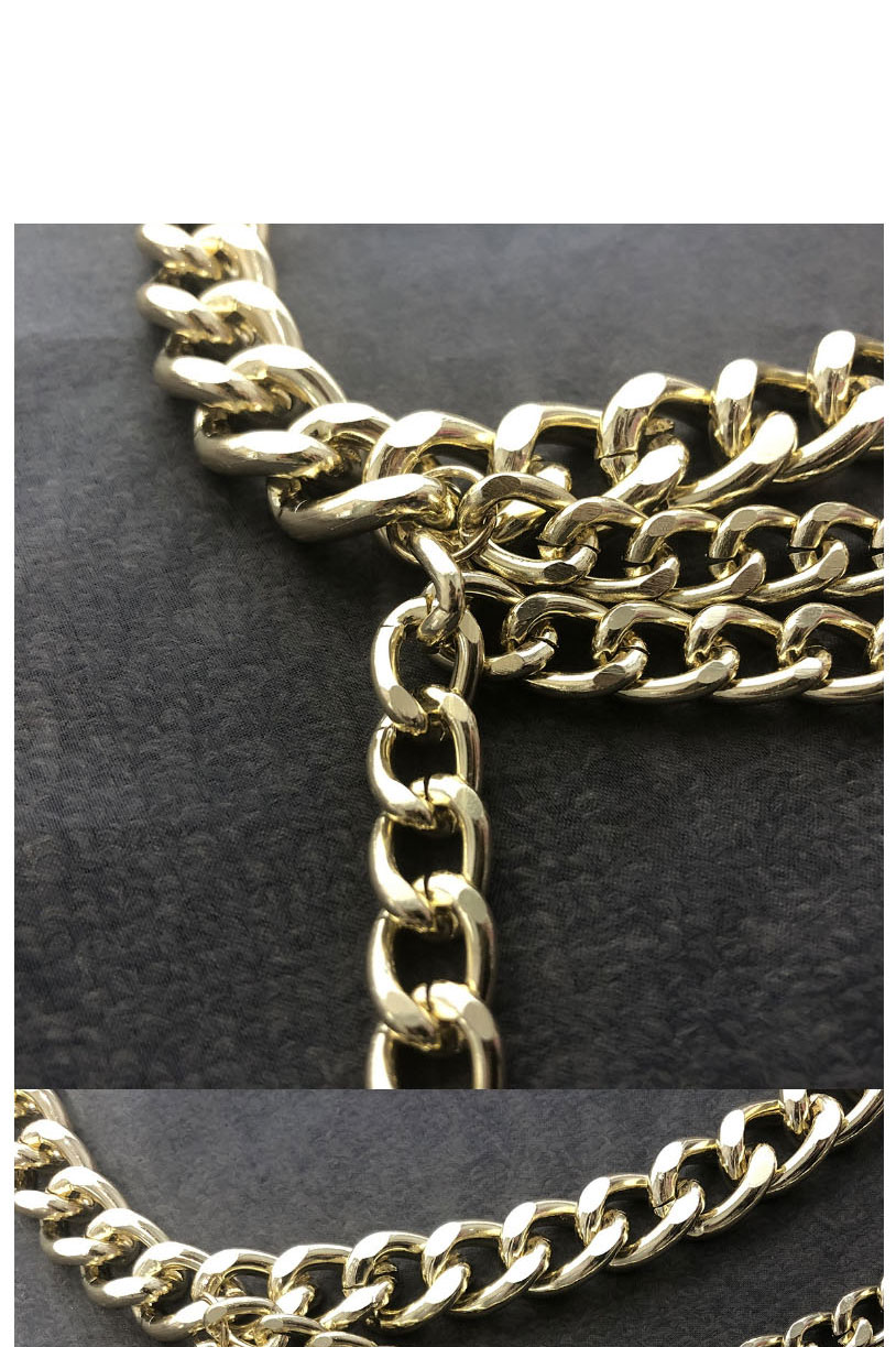 Fashion 130cm White K0405 Alloy Geometric Chain Fringe Waist Chain,Waist Chain