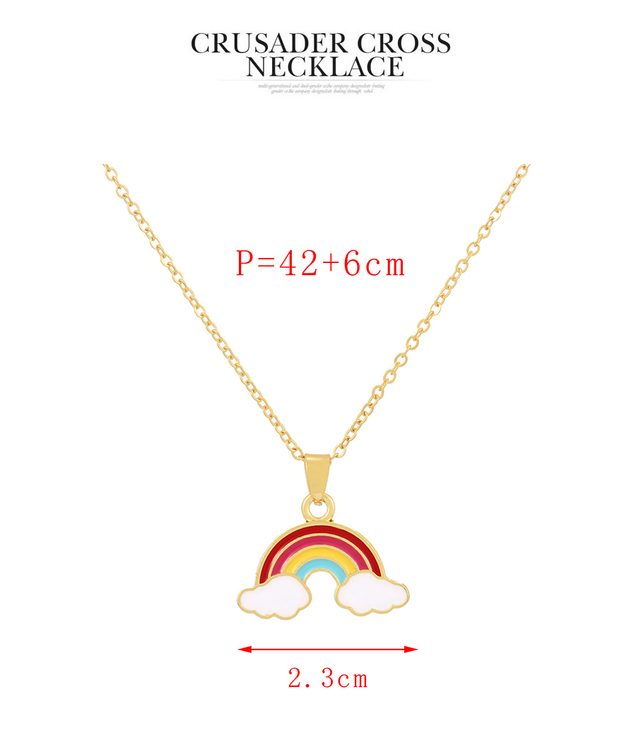 Fashion Color-2 Alloy Drop Oil Rainbow Pendant Necklace,Pendants