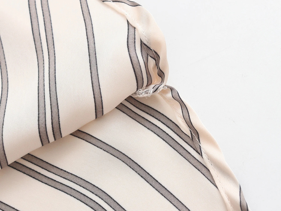 Fashion Stripe Striped Lapel Button-down Shirt,Blouses