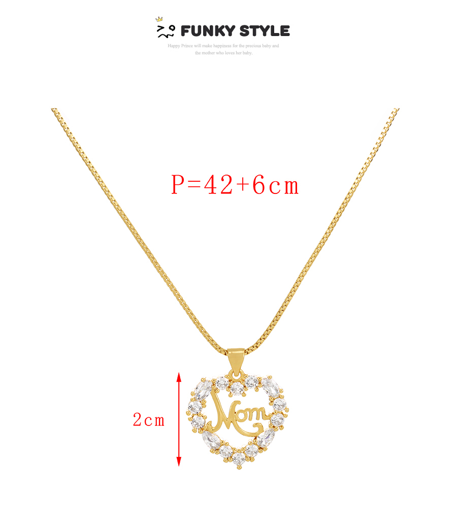 Fashion Gold-2 Bronze Zirconium Pentagram Alphabet Pendant Necklace,Necklaces
