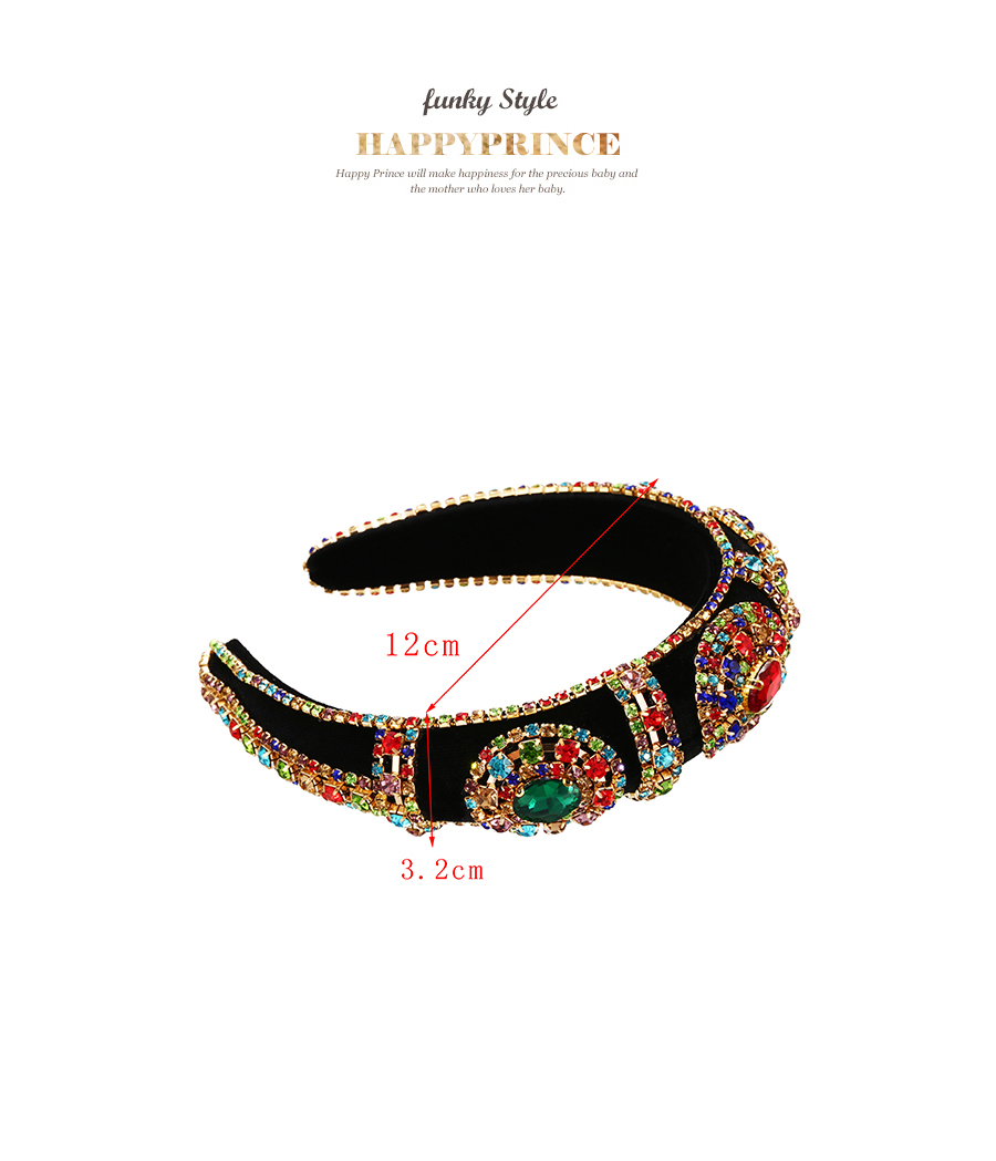 Fashion Color Fabric Alloy Diamond Geometric Headband,Head Band