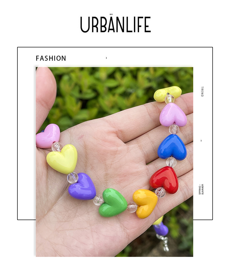 Fashion Red Alloy Resin Heart Necklace,Pendants