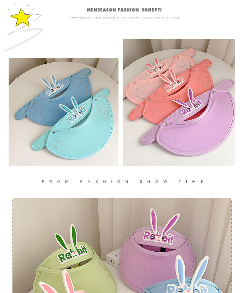 Fashion Et5616 Blue One Size Recommended Around 2-12 Years Old Chemical Fiber Rabbit Ears Children
