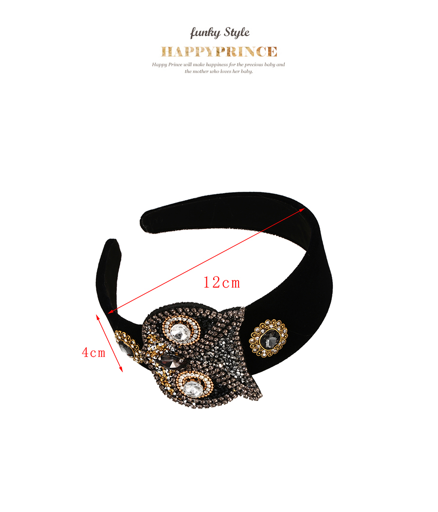 Fashion Black-2 Fabric Alloy Diamond Bee Headband,Head Band