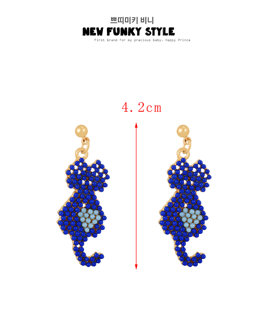 Fashion Color Alloy Rice Bead Grape Stud Earrings,Stud Earrings