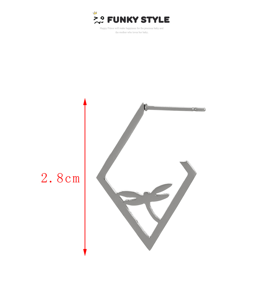 Fashion Cross Stainless Steel Geometric Earrings (single),Earrings