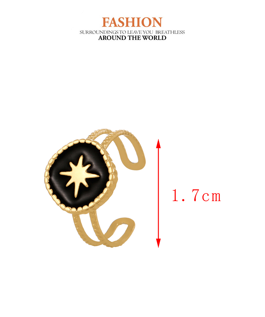 Fashion Gold-3 Titanium Drip Cross Ring,Rings