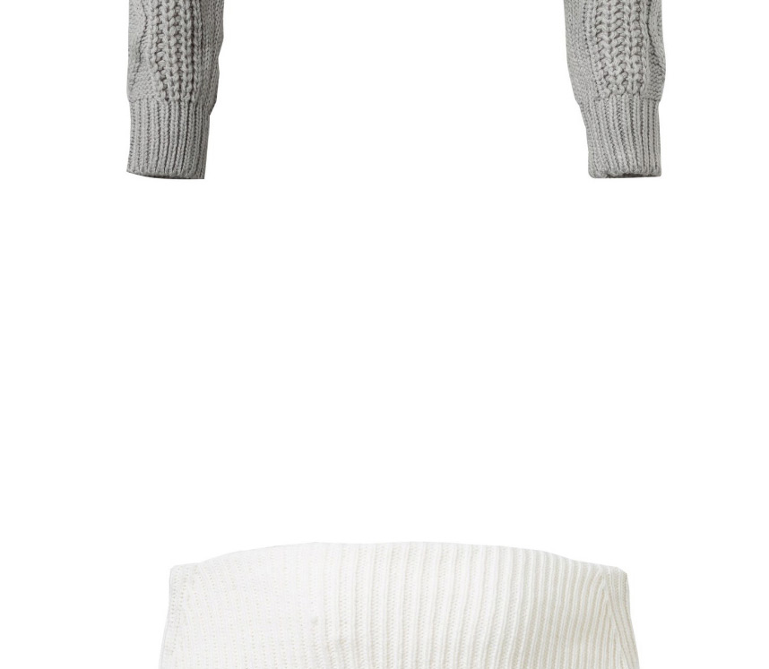 Fashion White One-shoulder Fringed Off-shoulder Sweater,Sweater