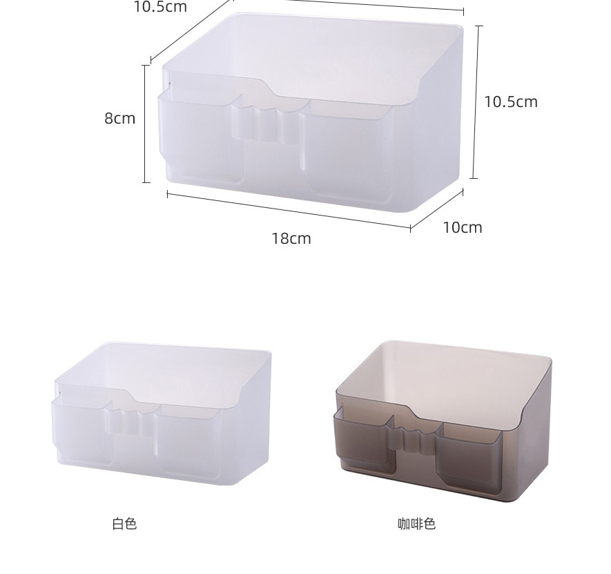 Fashion White Plastic Desktop Multi-compartment Storage Box,Household goods