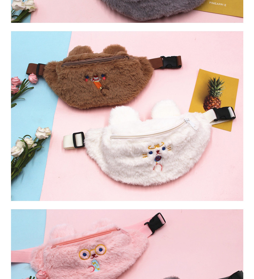 Fashion Pink Dilly Bear Plush Childrens One-shoulder Messenger Bag,Pencil Case/Paper Bags