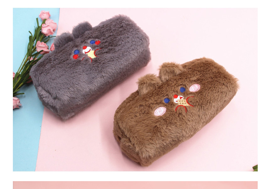 Fashion Pupu-pink Large Capacity Bear Plush Wallet,Pencil Case/Paper Bags