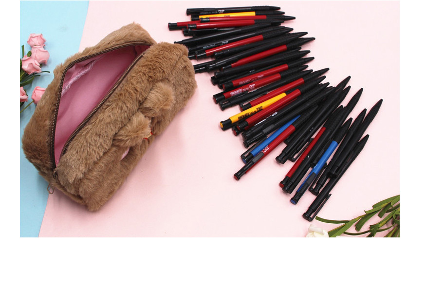 Fashion Pupu-coffee Large Capacity Bear Plush Wallet,Pencil Case/Paper Bags