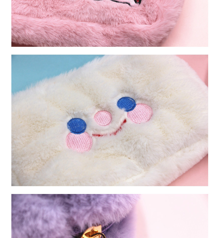 Fashion Purple Puppy Plush Cloud Smiley Bear Cosmetic Bag,Pencil Case/Paper Bags