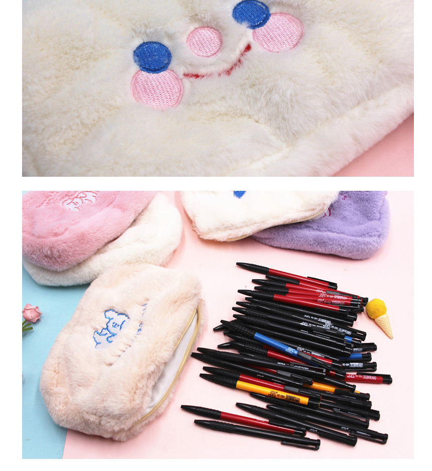 Fashion Pink Bunny Plush Cloud Smiley Bear Cosmetic Bag,Pencil Case/Paper Bags