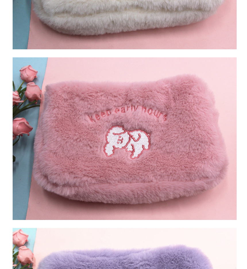 Fashion Purple-puppy Plush Cloud Smiley Bear Cosmetic Bag,Pencil Case/Paper Bags