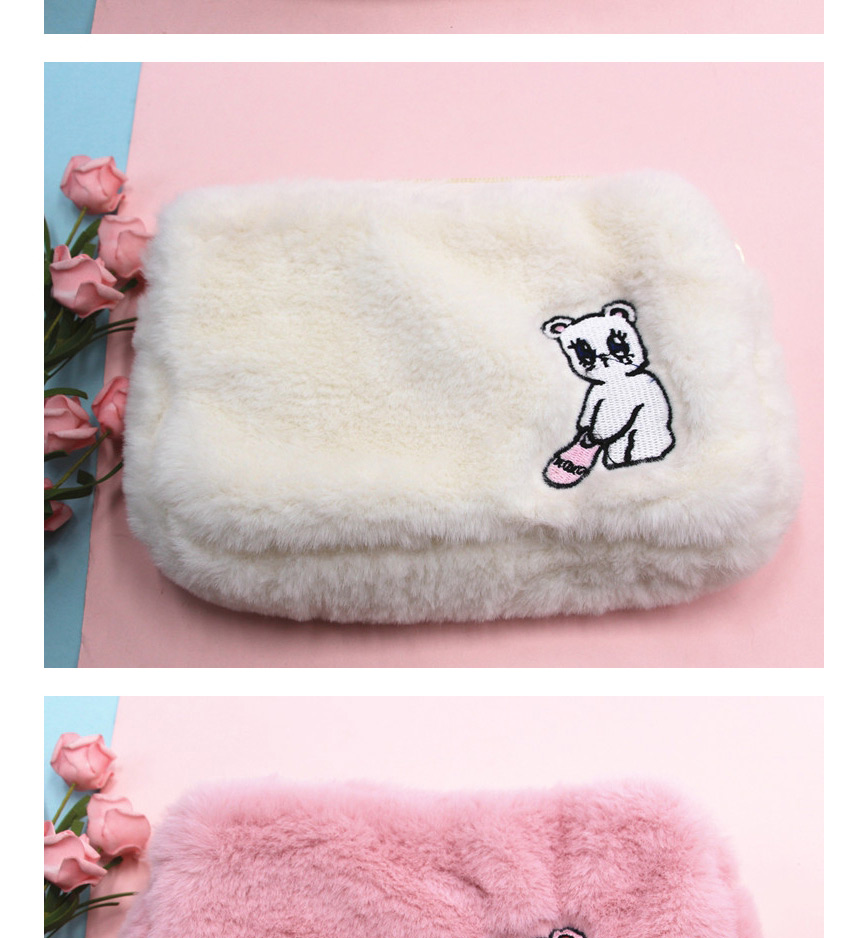 Fashion Pink Bunny Plush Cloud Smiley Bear Cosmetic Bag,Pencil Case/Paper Bags