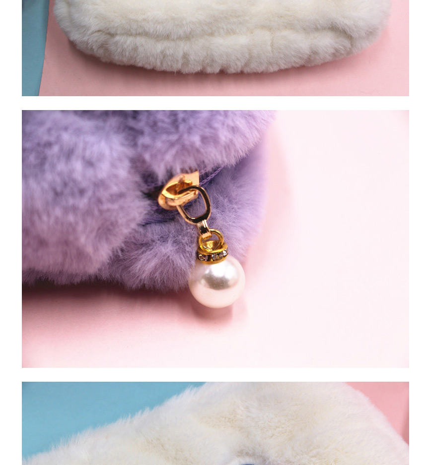 Fashion Purple-puppy Plush Cloud Smiley Bear Cosmetic Bag,Pencil Case/Paper Bags