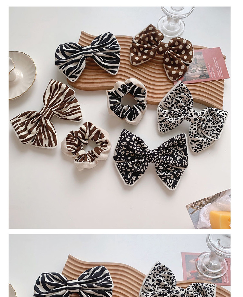 Fashion Hair Tie Leopard Black Leopard Bow Striped Large Intestine Hair Tie,Hair Ring