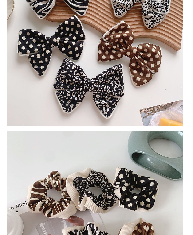 Fashion Hairpin Leopard Print Black Polka Dot Bow Stripe Hairpin,Hairpins