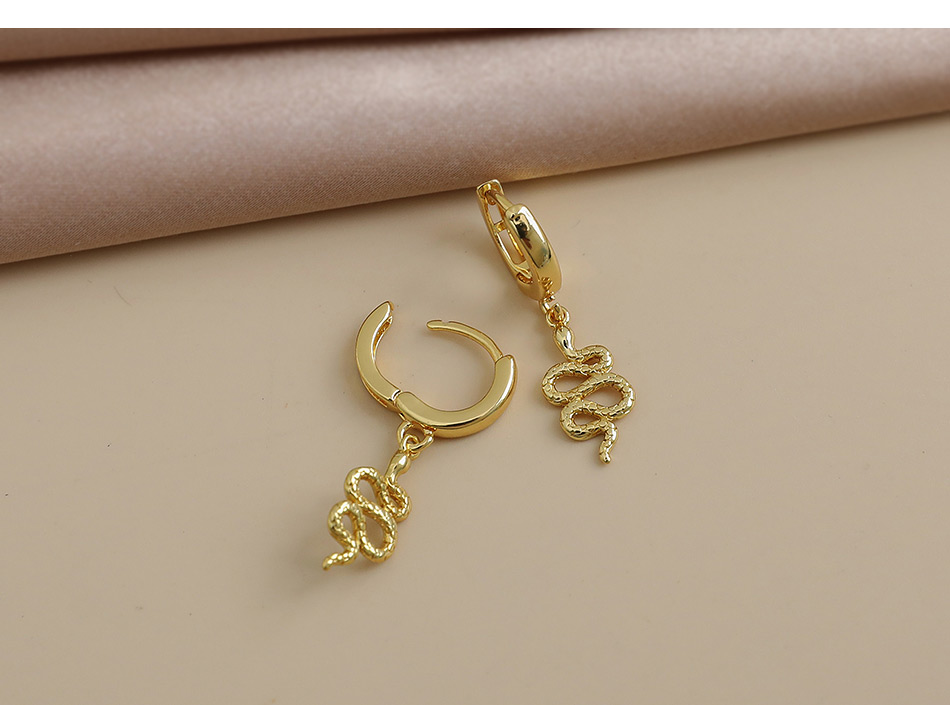 Fashion Golden Copper Inlaid Zircon Turtle Earrings,Earrings