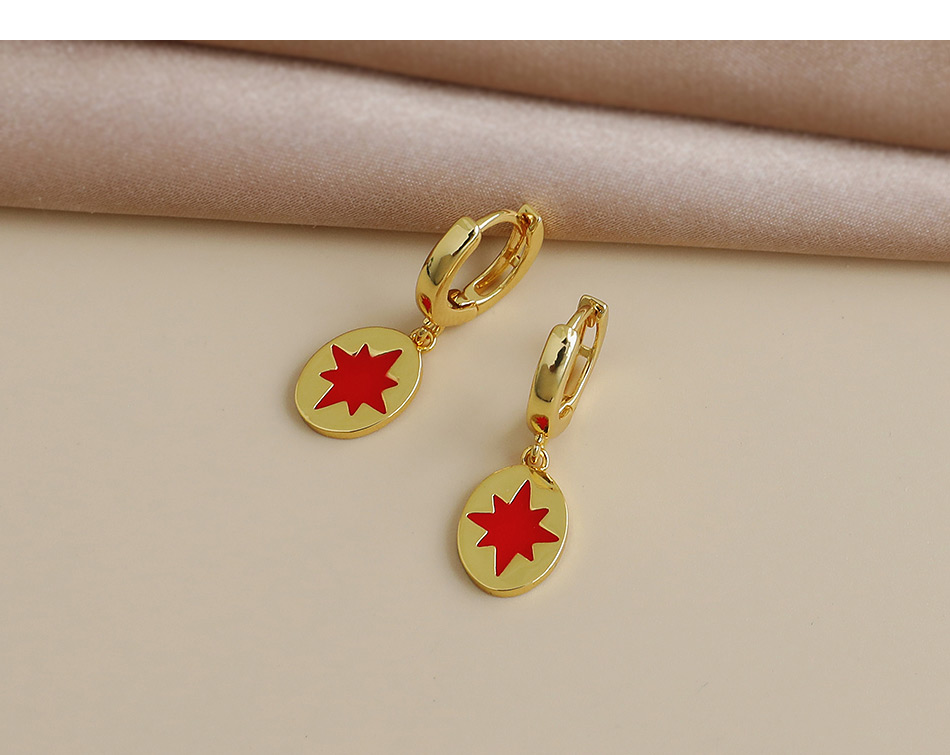 Fashion Golden Copper Geometric Earrings,Earrings