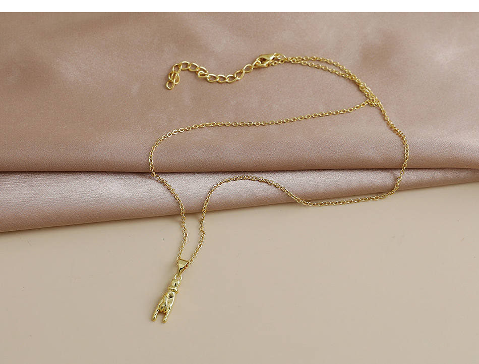 Fashion Golden Copper Gesture Necklace,Necklaces
