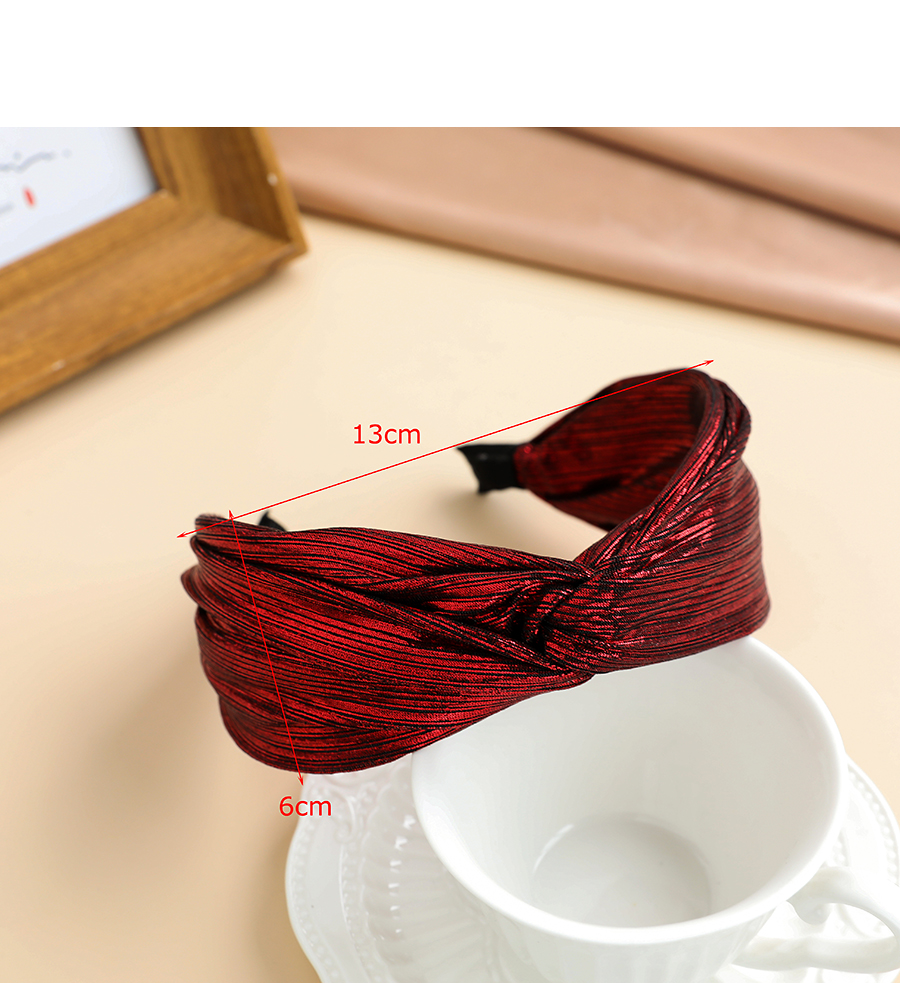 Fashion Red Bright Silk Fabric Cross Headband,Head Band
