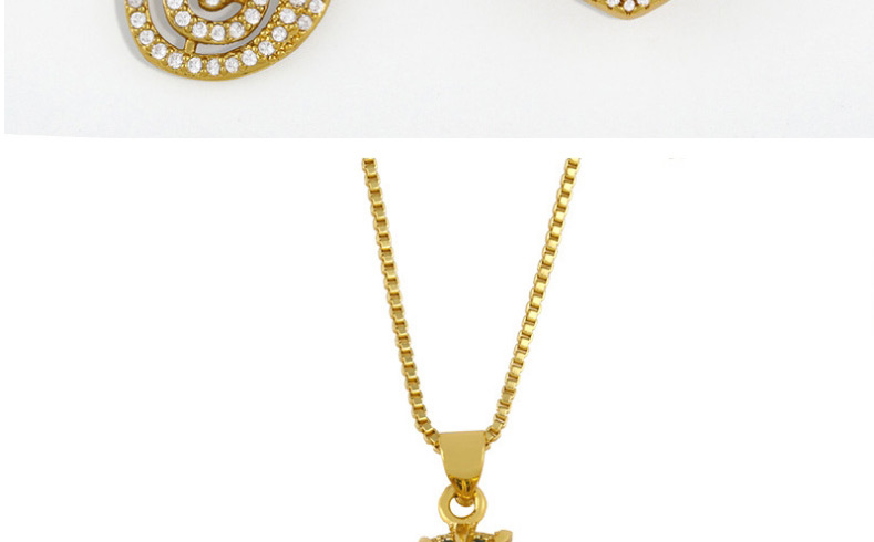 Fashion Love Love Peach Heart Diamond Necklace,Necklaces