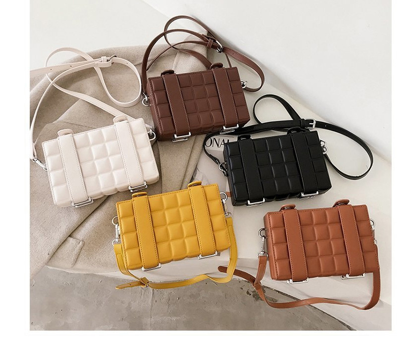 Fashion Brown Square Box Shoulder Messenger Bag,Shoulder bags
