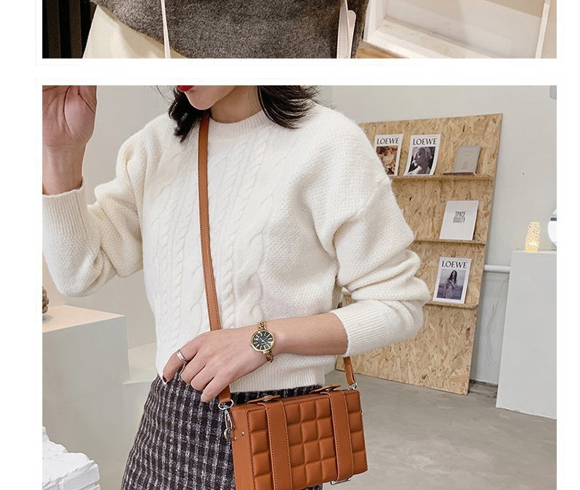 Fashion White Square Box Shoulder Messenger Bag,Shoulder bags