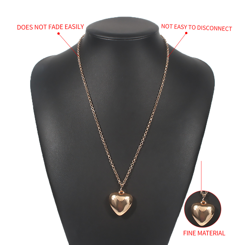 Fashion Gold Color Alloy Chain Love Necklace,Pendants