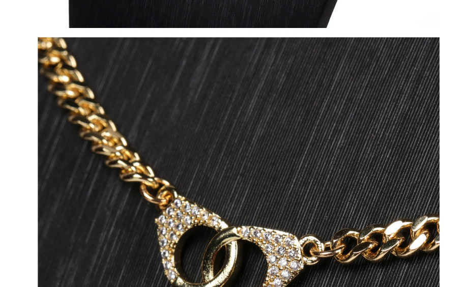 Fashion White Diamond Handcuff Necklace,Necklaces