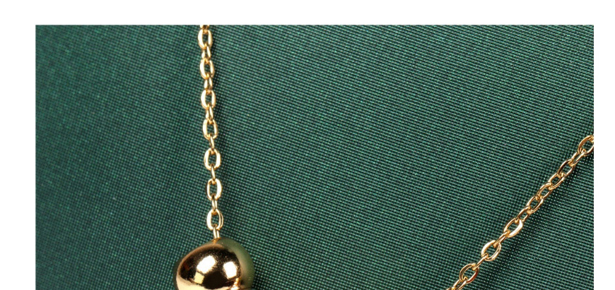 Fashion Gold Color Copper Plated Real Gold Oval Gold Bead Necklace,Necklaces
