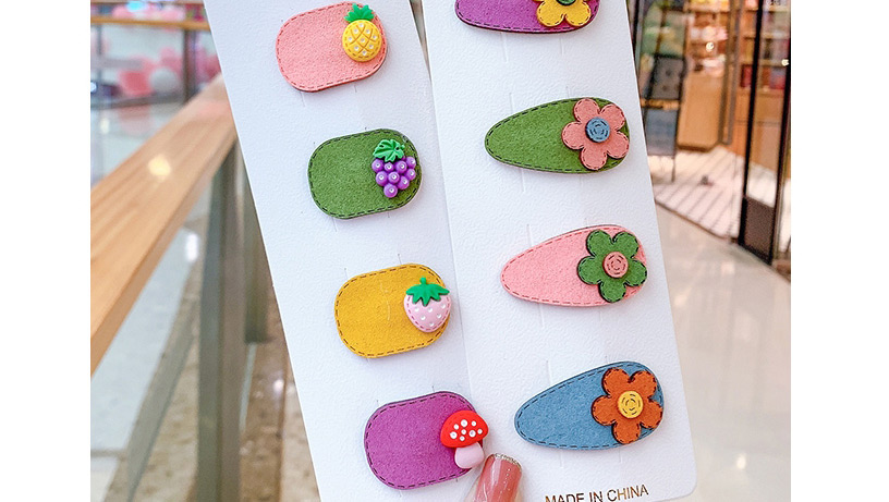 Fashion Colored Flowers [5 Piece Set] Children Cartoon Animal Hairpin,Kids Accessories