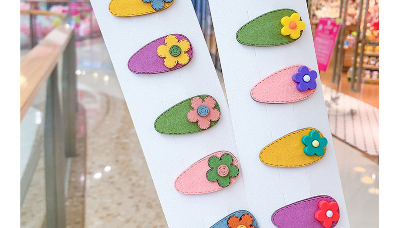 Fashion Colored Flowers [5 Piece Set] Children Cartoon Animal Hairpin,Kids Accessories