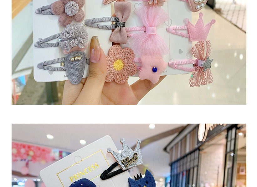 Fashion Pink Bunny[5 Piece Set] Children Cartoon Hairpin,Kids Accessories