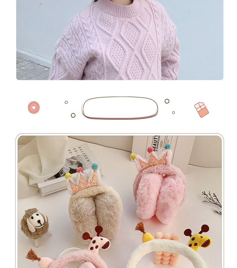 Fashion Cute Fawn [gray] Childrens Cartoon Foldable Earmuffs,Household goods
