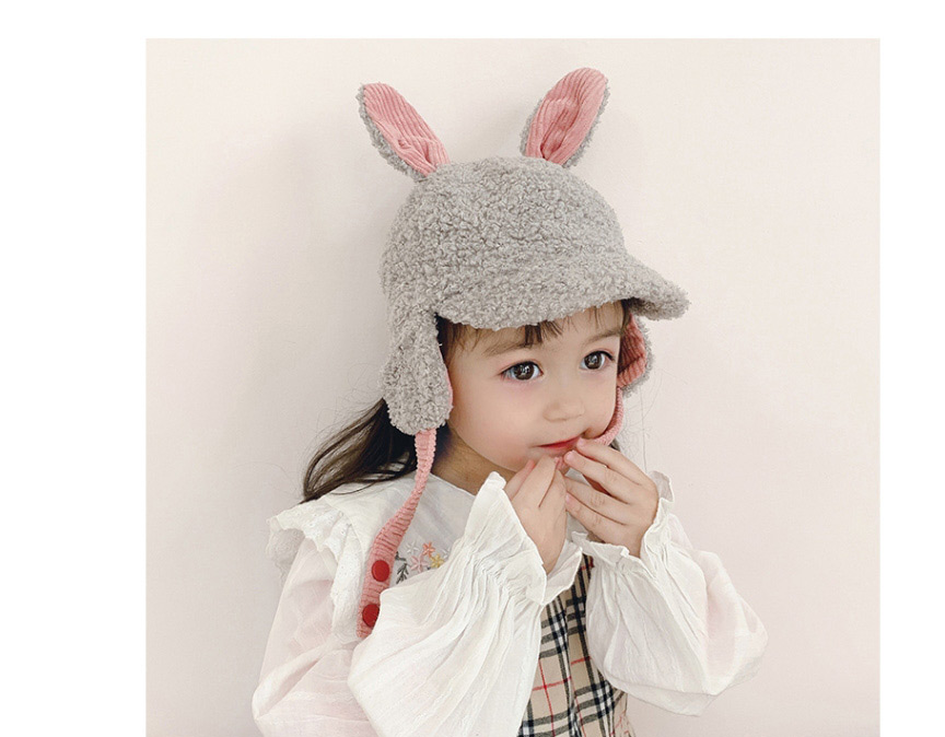 Fashion Pink Bunny Ears [beige] Children Cartoon Rabbit Ears Antler Hat,Children