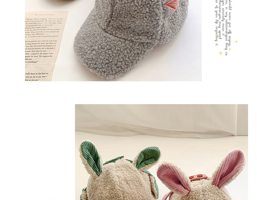 Fashion Pink Bunny Ears [beige] Children Cartoon Rabbit Ears Antler Hat,Children