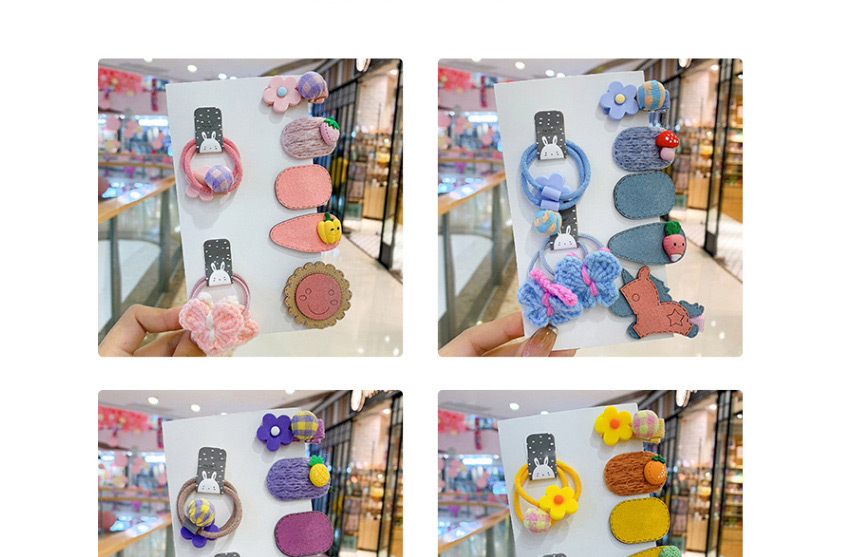 Fashion Purple Series [9-piece Set] Children Cartoon Flower Animal Hairpin,Kids Accessories