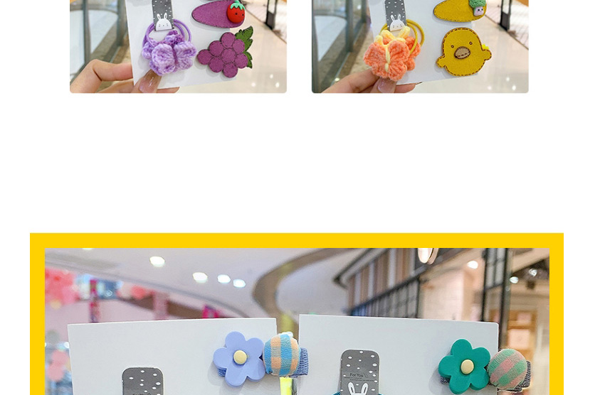 Fashion Blue Series [9-piece Set] Children Cartoon Flower Animal Hairpin,Kids Accessories