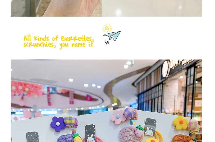 Fashion Yellow Series [9-piece Set] Children Cartoon Flower Animal Hairpin,Kids Accessories