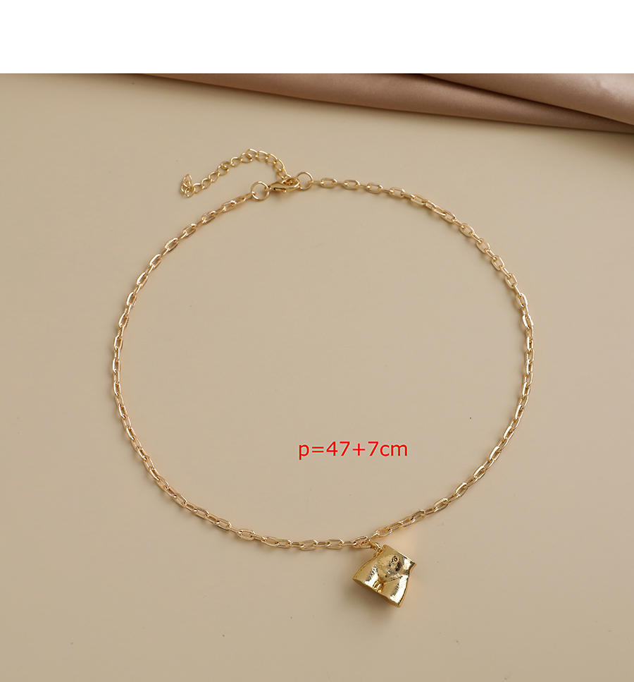 Fashion Gold Color Alloy Chain Geometric Shape Pendant Necklace,Pendants