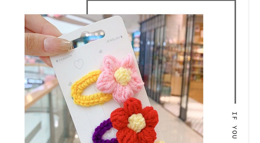 Fashion Pink Flowers Childrens Cartoon Woolen Flower Hairpin,Kids Accessories