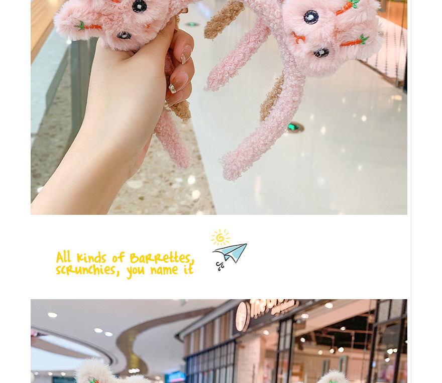 Fashion Pink Mi-eye Rabbit Childrens Bunny With Teeth Little Girl Headband,Kids Accessories