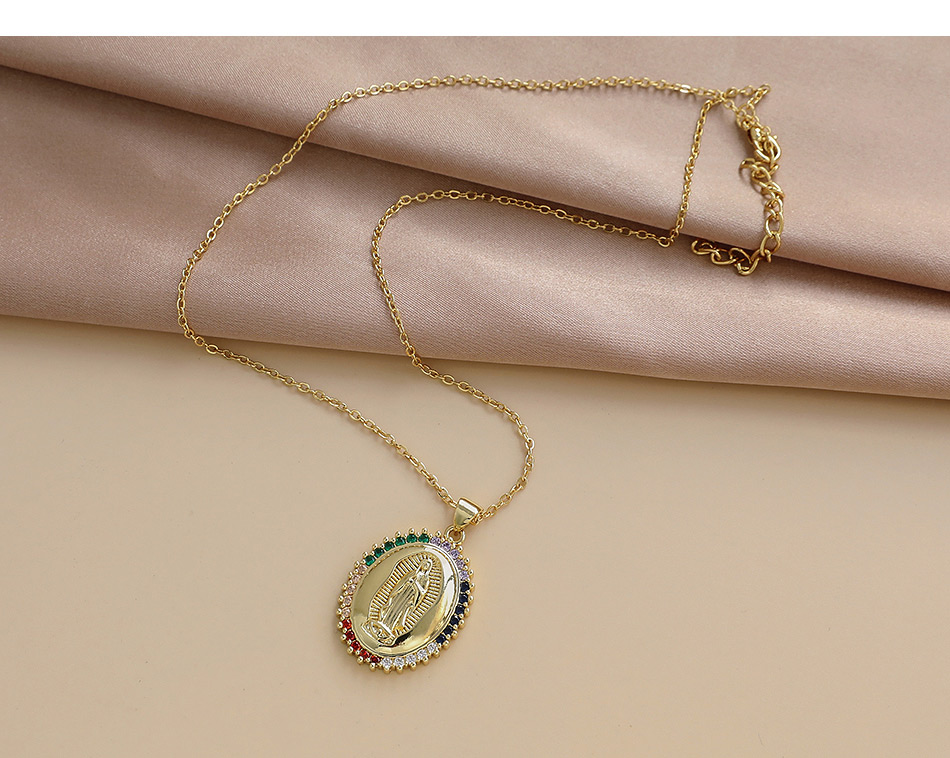 Fashion Gold Color Copper Inlaid Zircon Angel Necklace,Necklaces