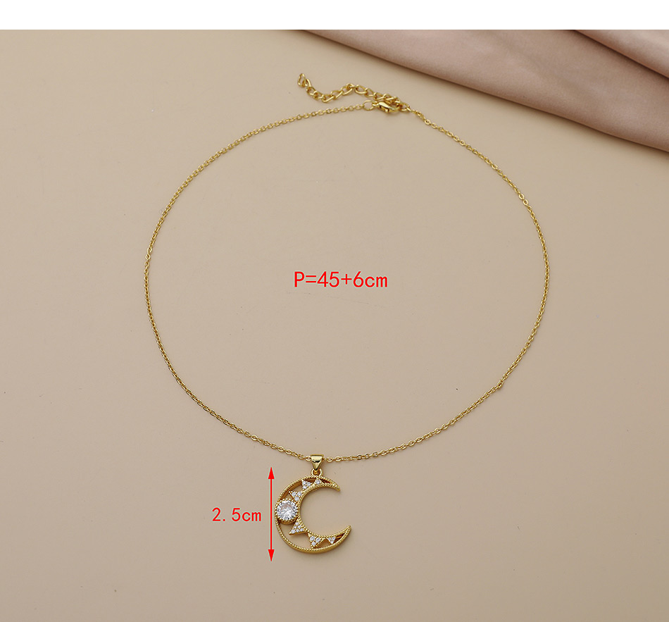 Fashion Gold Color Copper Inlaid Zircon Love Eye Necklace,Necklaces