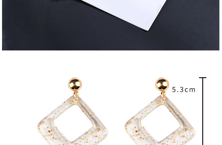 Fashion C Shape Acrylic Transparent Acetate Geometric Hoop Earrings,Drop Earrings