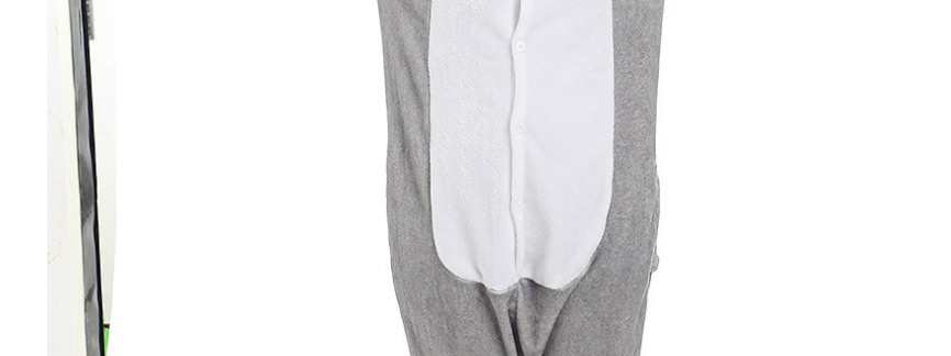 Fashion Wolf Wolf Hooded Zipper Contrast Color One-piece Pajamas,Cartoon Pajama